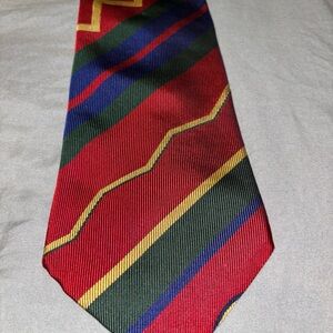 Abercrombie & Fitch Vintage silk Red and Green Striped Tie